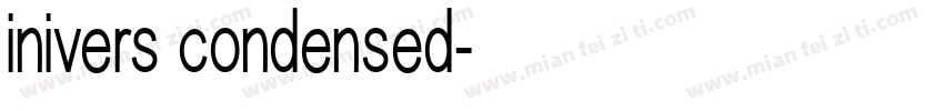 inivers condensed字体转换